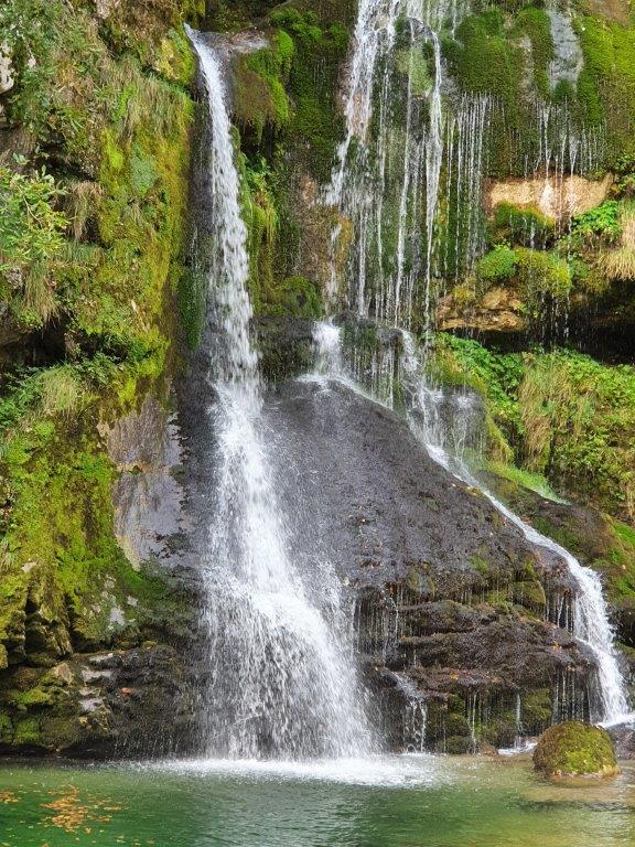 Virje Wasserfall im Soce Tal in Slovenien im September 2020